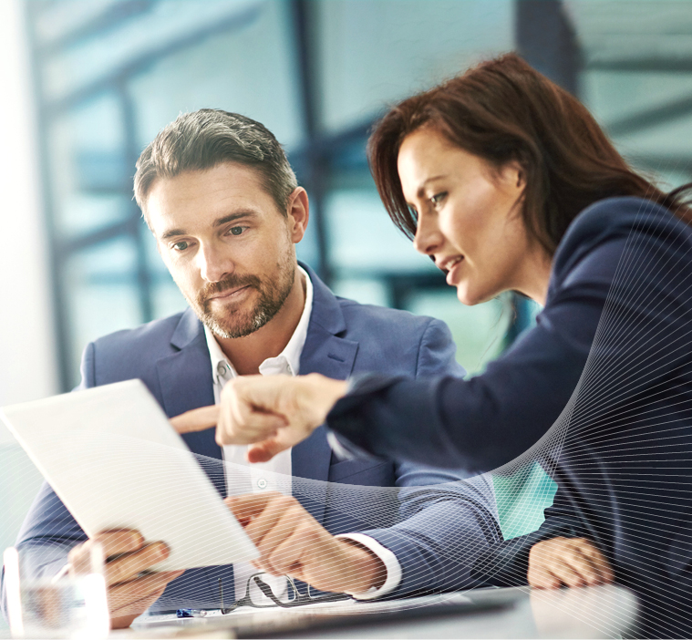 Asset managers discussing data efficiency